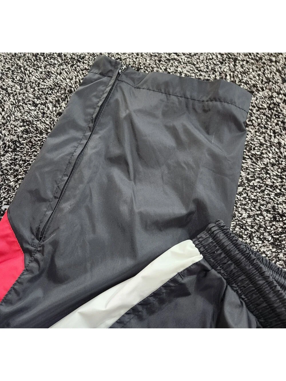 Vintage Adidas Track Pants Men XLT Black Red White Flag Tag 90s Y2K Soccer